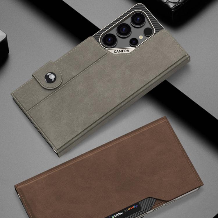 For Samsung Galaxy S26 Ultra 5G GKK Matte Leather Large Hole Flip Phone Case