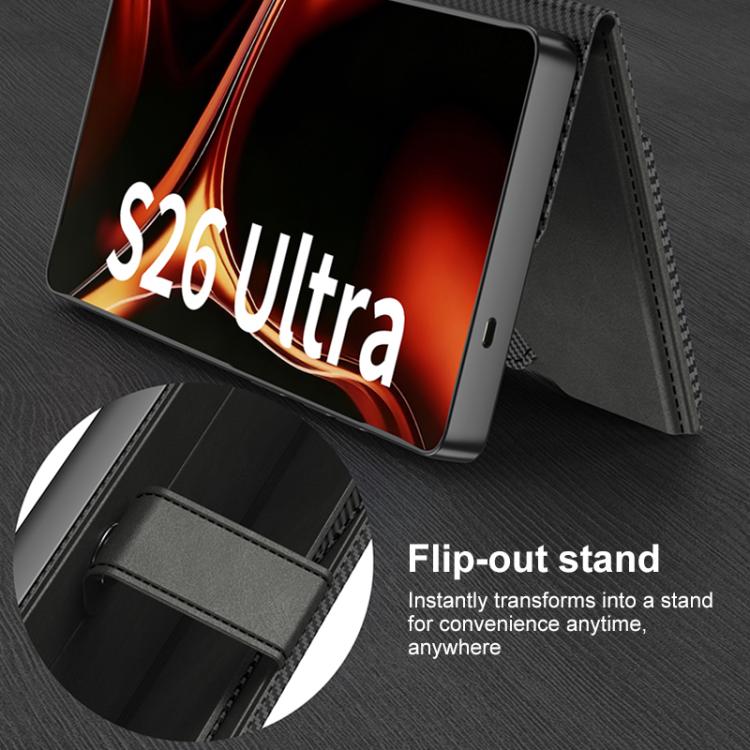 For Samsung Galaxy S26 Ultra 5G GKK Matte Leather Large Hole Flip Phone Case