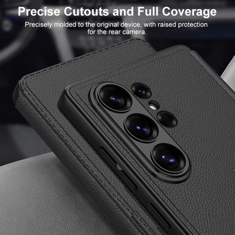 For Samsung Galaxy S26 Ultra 5G GKK Triumph Ultra-Thin Flip Leather Case without Pen