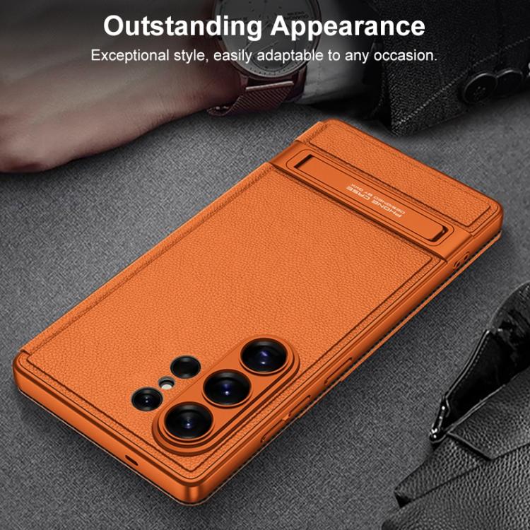 For Samsung Galaxy S26 Ultra 5G GKK Triumph Ultra-Thin Flip Leather Case without Pen