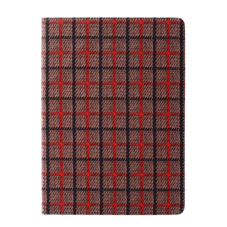 Woolen Plaid Pattern Horizontal Flip Leather Case with Holder & Sleep / Wake-up Function For iPad 9.7 (2018) & (2017)