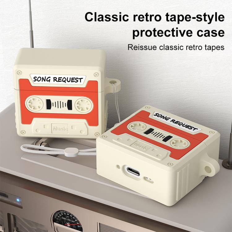 For AirPods Pro 3 XDcase Retro Cassette Style Silicone Earbuds Case