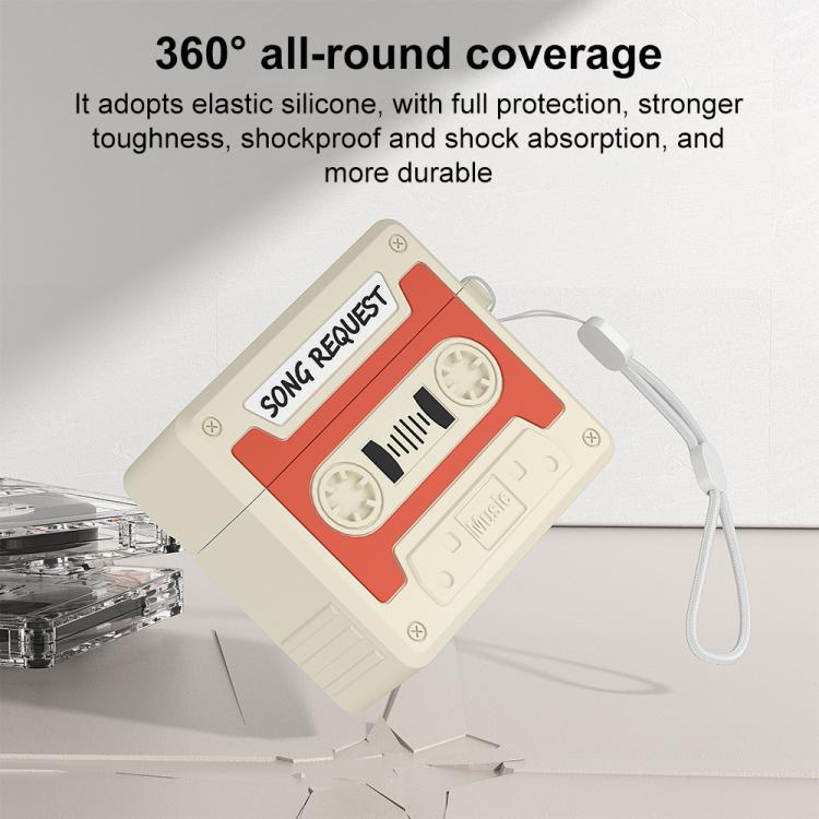 For AirPods Pro 3 XDcase Retro Cassette Style Silicone Earbuds Case