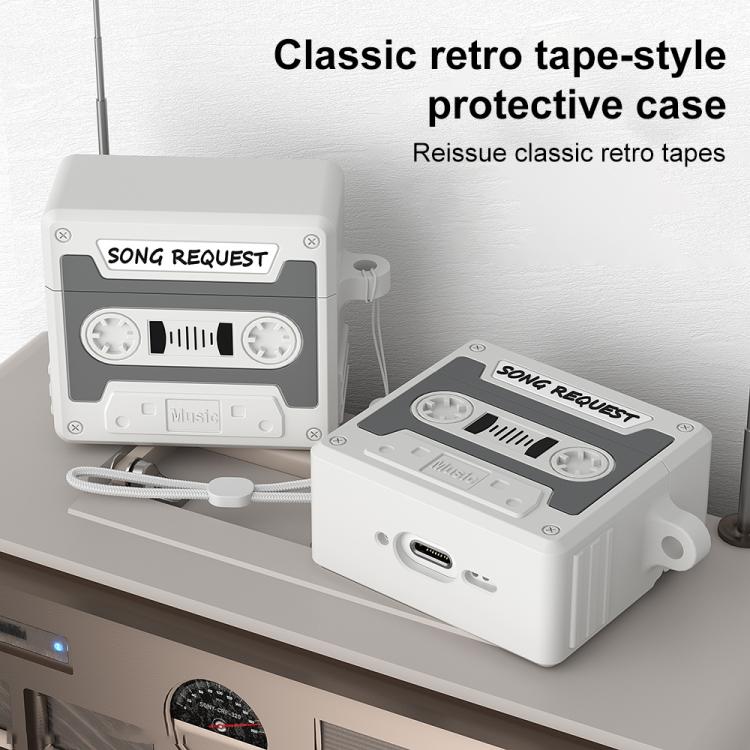 For AirPods Pro 3 XDcase Retro Cassette Style Silicone Earbuds Case