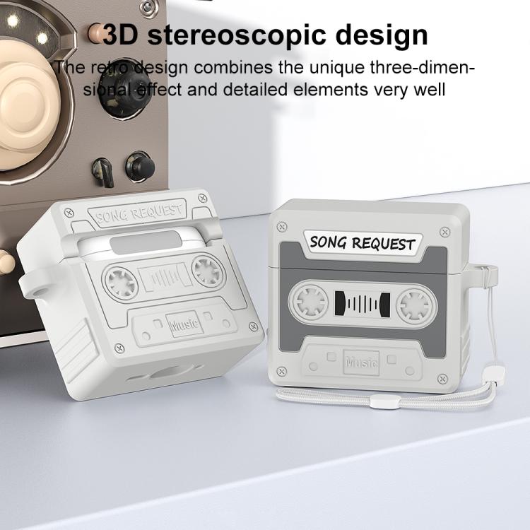 For AirPods Pro 3 XDcase Retro Cassette Style Silicone Earbuds Case
