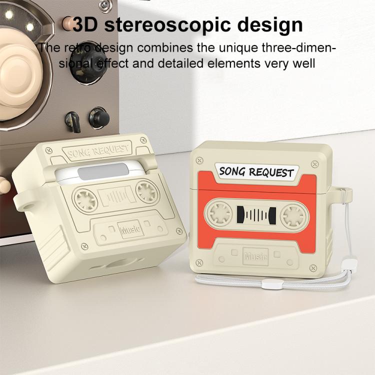 For AirPods Pro 2 XDcase Retro Cassette Style Silicone Earbuds Case