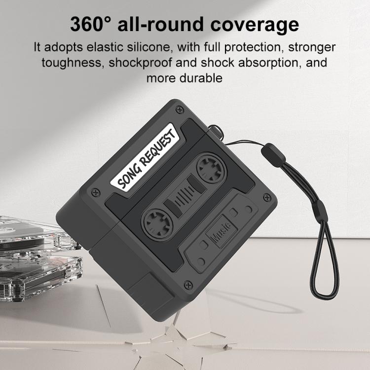 For AirPods Pro 2 XDcase Retro Cassette Style Silicone Earbuds Case