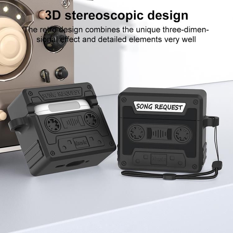 For AirPods Pro 2 XDcase Retro Cassette Style Silicone Earbuds Case