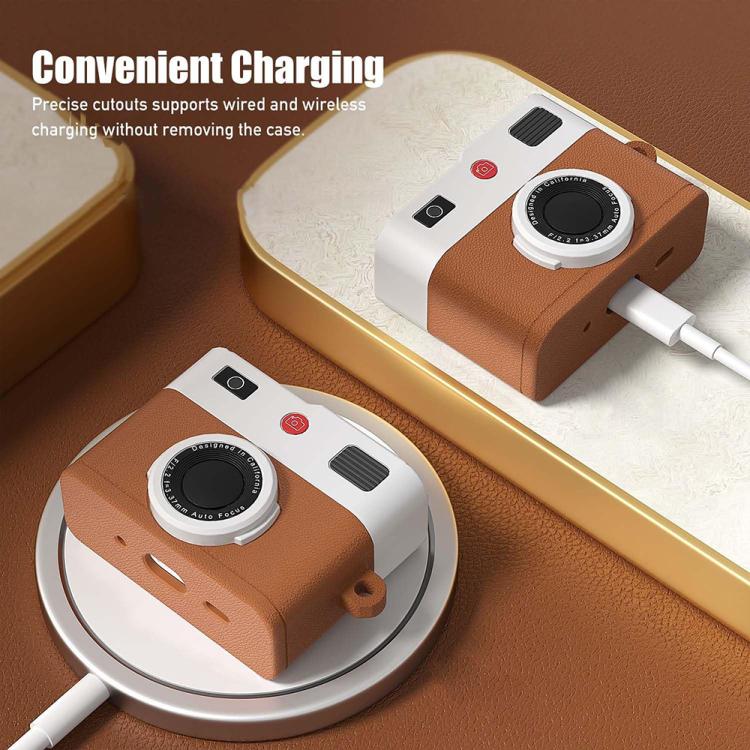 For AirPods Pro 2 XDcase Retro Camera Style Silicone Earbuds Case