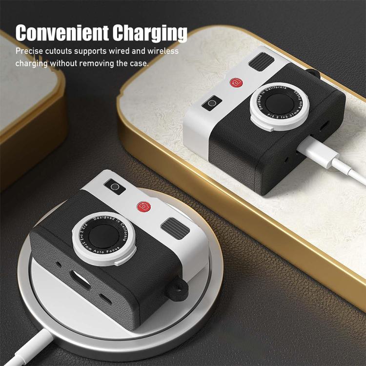 For AirPods Pro 2 XDcase Retro Camera Style Silicone Earbuds Case