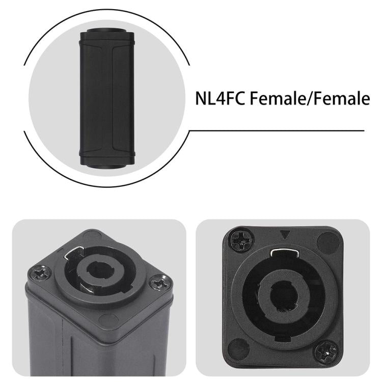 NL4FC Speakon Female to Female Speaker Connector Adapter - Black