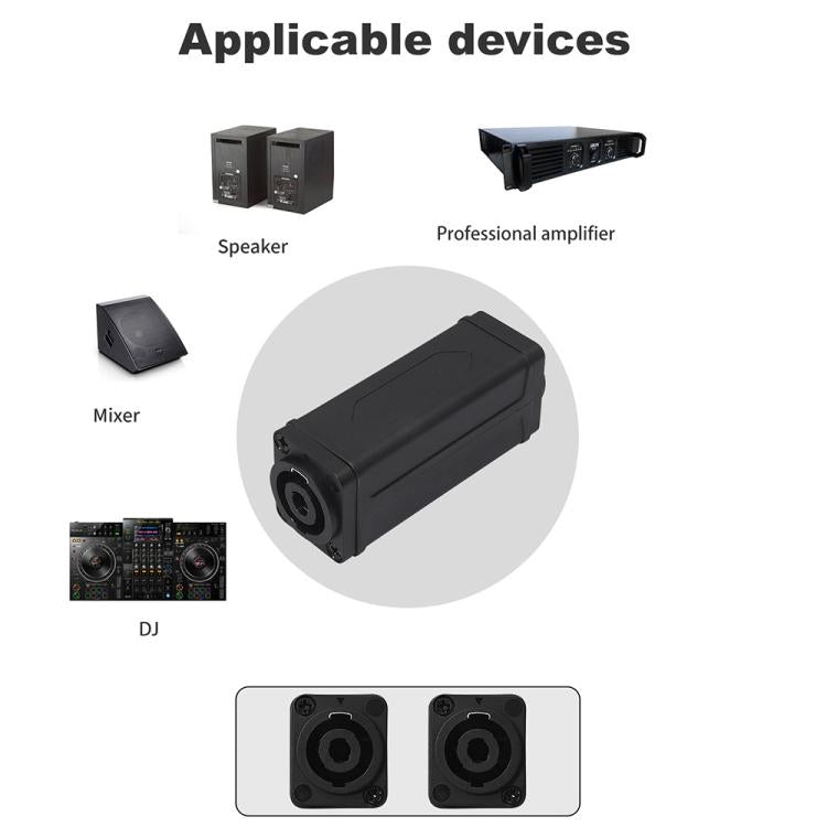NL4FC Speakon Female to Female Speaker Connector Adapter - Black