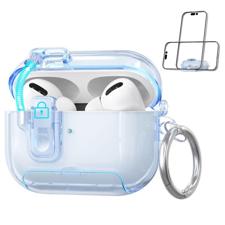 For AirPods Pro 3 XDcase Clear TPU Auto Pop-Up Earbud Case with Holder