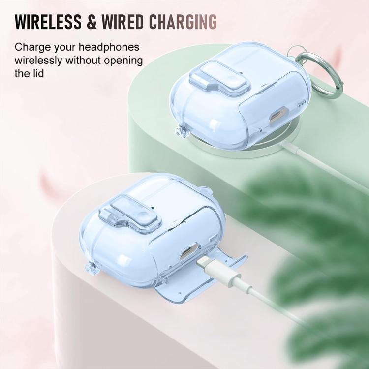For AirPods Pro 3 XDcase Clear TPU Auto Pop-Up Earbud Case with Holder