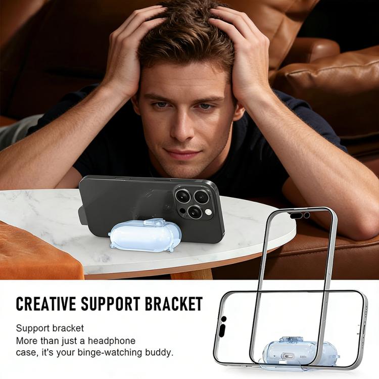 For AirPods Pro 3 XDcase Clear TPU Auto Pop-Up Earbud Case with Holder