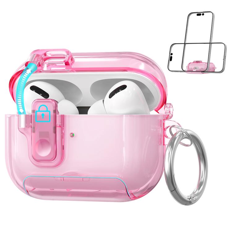 For AirPods Pro 3 XDcase Clear TPU Auto Pop-Up Earbud Case with Holder