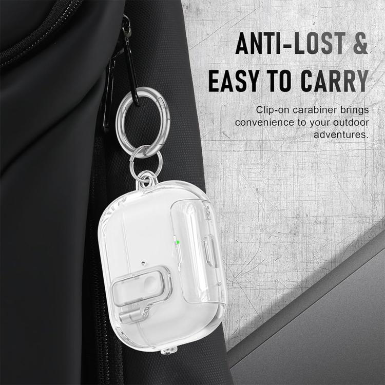 For AirPods Pro 3 XDcase Clear TPU Auto Pop-Up Earbud Case with Holder