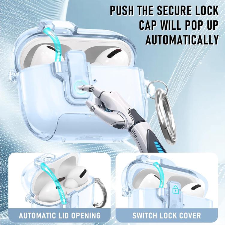 For AirPods Pro 2 XDcase Clear TPU Auto Pop-Up Earbud Case with Holder