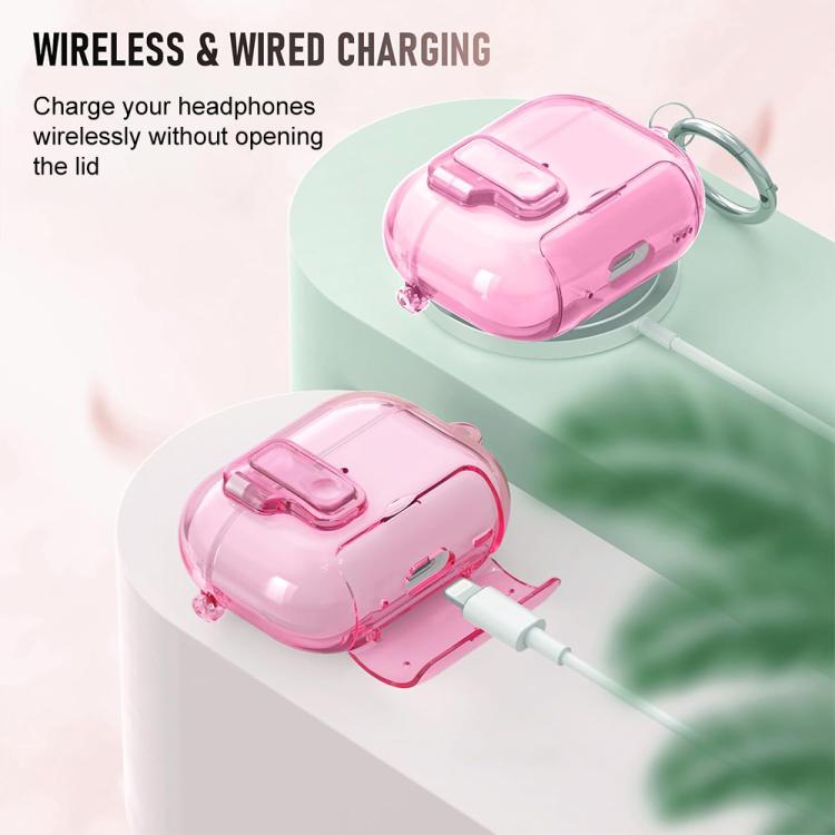 For AirPods Pro 2 XDcase Clear TPU Auto Pop-Up Earbud Case with Holder