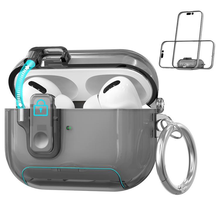 For AirPods Pro 2 XDcase Clear TPU Auto Pop-Up Earbud Case with Holder