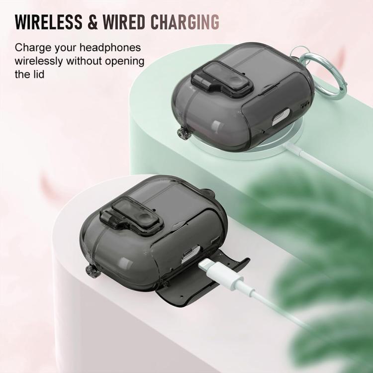 For AirPods Pro 2 XDcase Clear TPU Auto Pop-Up Earbud Case with Holder