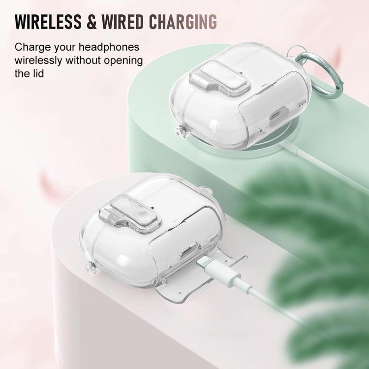 For AirPods Pro 2 XDcase Clear TPU Auto Pop-Up Earbud Case with Holder