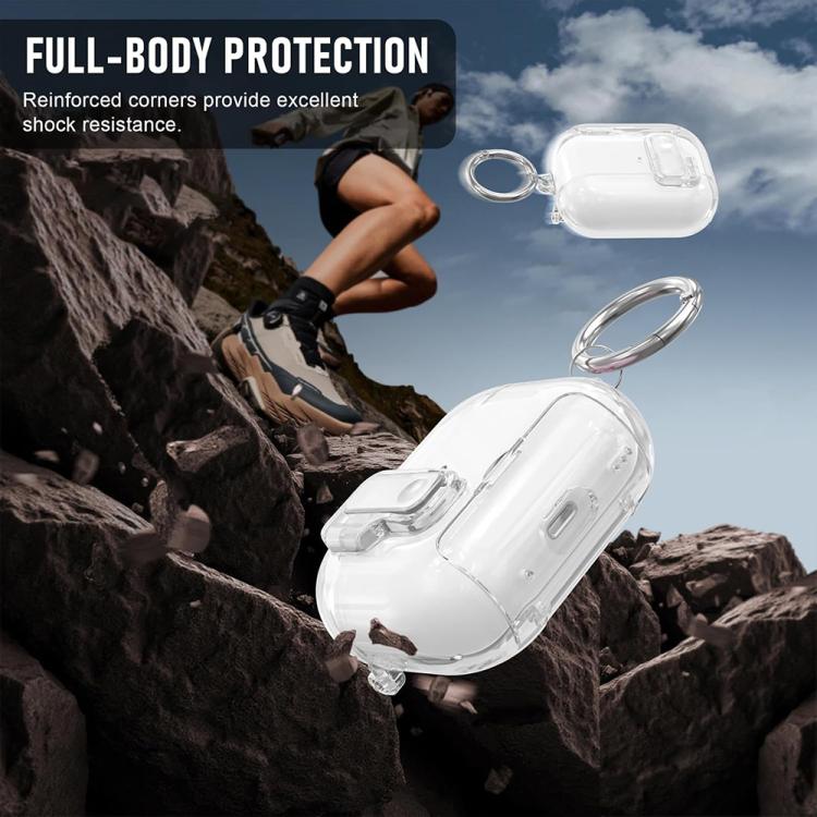 For AirPods Pro 2 XDcase Clear TPU Auto Pop-Up Earbud Case with Holder