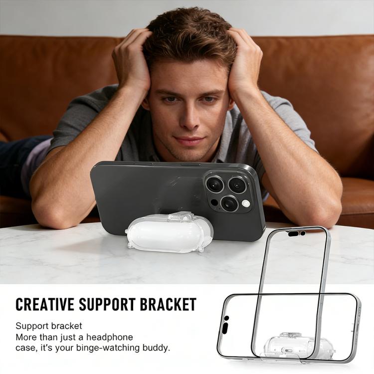 For AirPods Pro 2 XDcase Clear TPU Auto Pop-Up Earbud Case with Holder