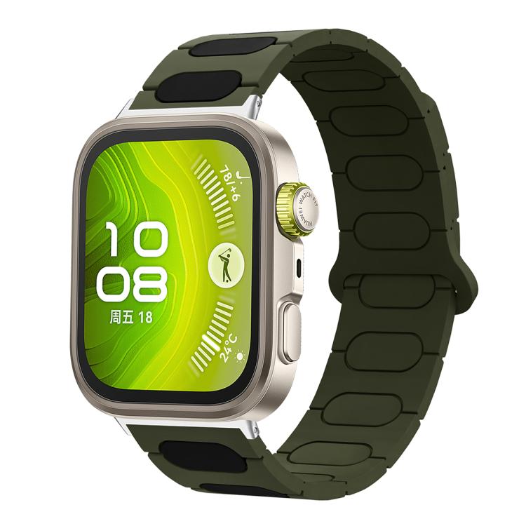 For Huawei Watch Fit4 / Fit4 Pro / Fit3 Oval Magnetic Silicone Watch Band