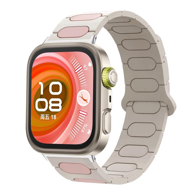For Huawei Watch Fit4 / Fit4 Pro / Fit3 Oval Magnetic Silicone Watch Band