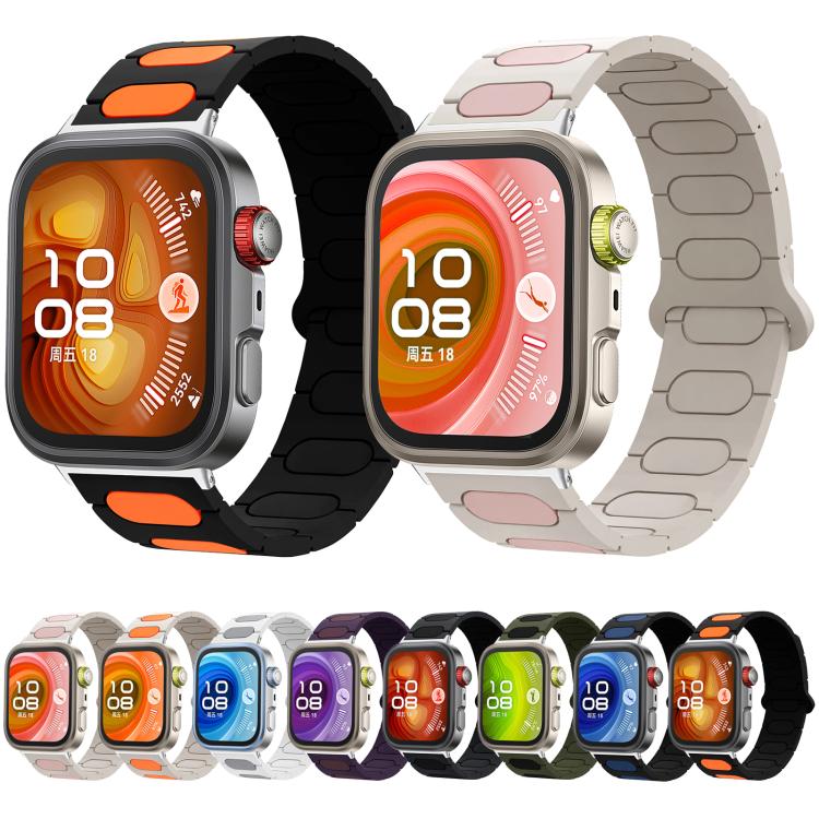 For Huawei Watch Fit4 / Fit4 Pro / Fit3 Oval Magnetic Silicone Watch Band