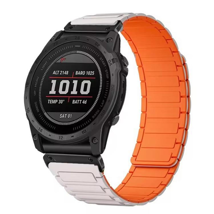 For Garmin 26mm Three Beads Magnetic Silicone Watch Band