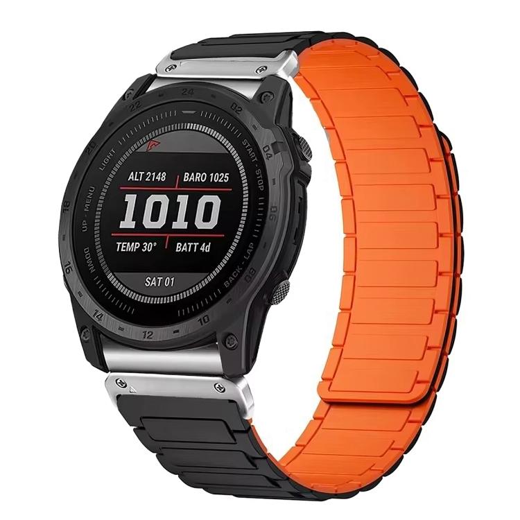 For Garmin 20mm Three Beads Magnetic Silicone Watch Band