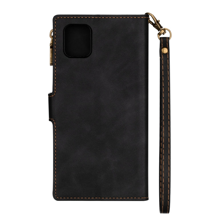 For Samsung Galaxy Note 10 Lite Zipper Multi-card Slots Horizontal Flip PU Leather Case with Holder & Card Slots & Wallet & Lanyard & Photo Frame