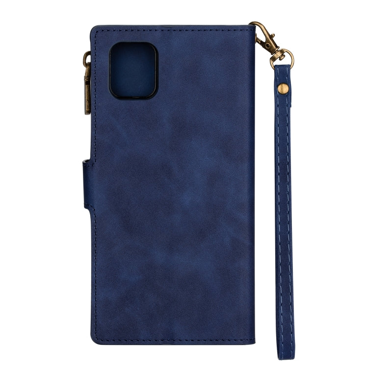 For Samsung Galaxy Note 10 Lite Zipper Multi-card Slots Horizontal Flip PU Leather Case with Holder & Card Slots & Wallet & Lanyard & Photo Frame