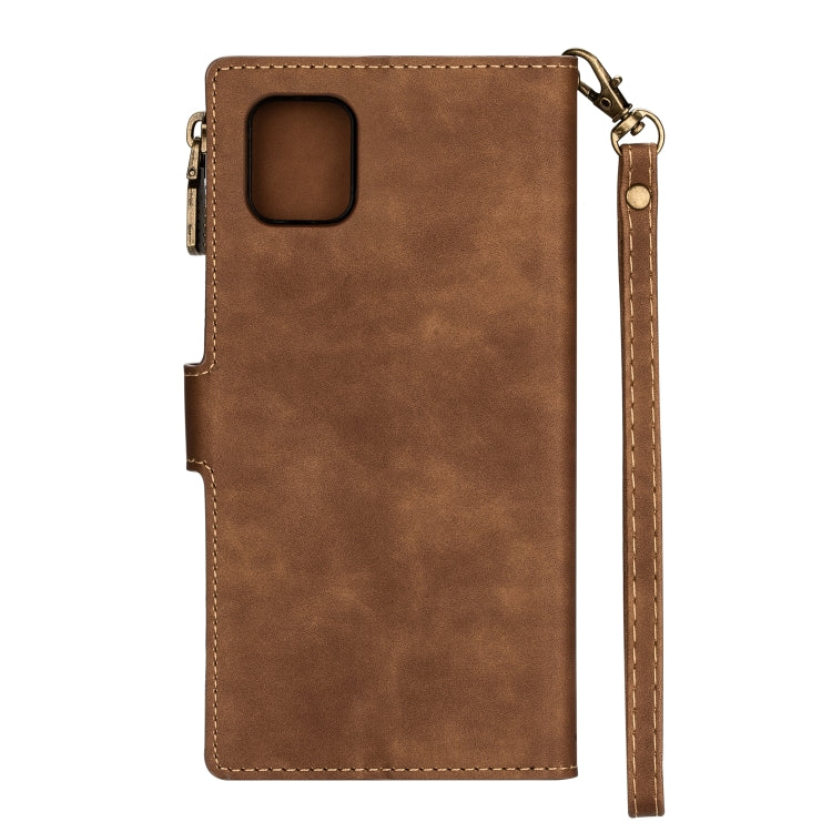 For Samsung Galaxy Note 10 Lite Zipper Multi-card Slots Horizontal Flip PU Leather Case with Holder & Card Slots & Wallet & Lanyard & Photo Frame