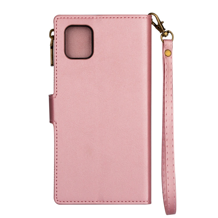 For Samsung Galaxy Note 10 Lite Zipper Multi-card Slots Horizontal Flip PU Leather Case with Holder & Card Slots & Wallet & Lanyard & Photo Frame