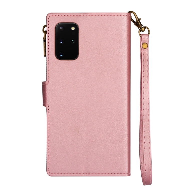 For Samsung Galaxy S20 Plus Zipper Multi-card Slots Horizontal Flip PU Leather Case with Holder & Card Slots & Wallet & Lanyard & Photo Frame