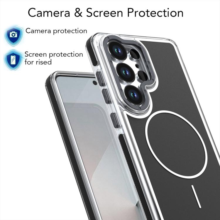For Samsung Galaxy S24 Ultra 5G Vibrant Dual-color TPU + Acrylic Magnetic Phone Case