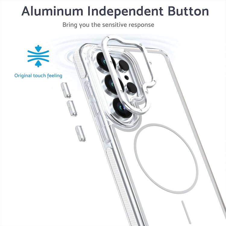 For Samsung Galaxy S25 Ultra 5G Vibrant Dual-color TPU + Acrylic Magnetic Phone Case