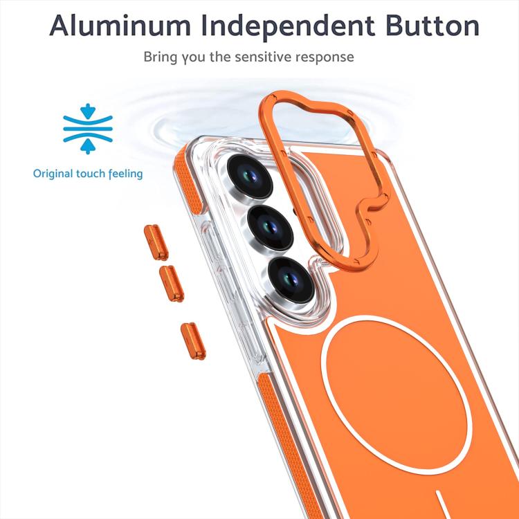 For Samsung Galaxy S26 5G Vibrant Dual-color TPU + Acrylic Magnetic Phone Case