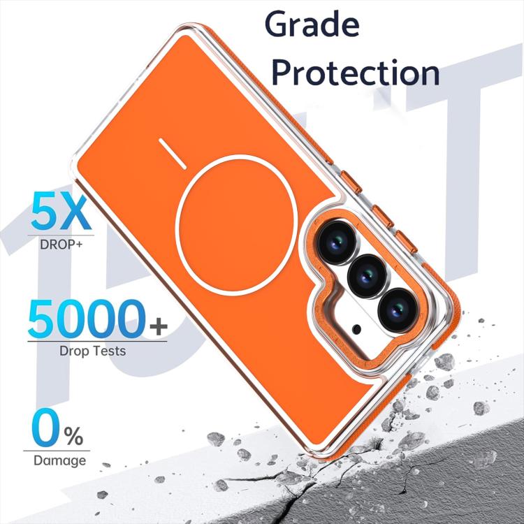 For Samsung Galaxy S26 5G Vibrant Dual-color TPU + Acrylic Magnetic Phone Case