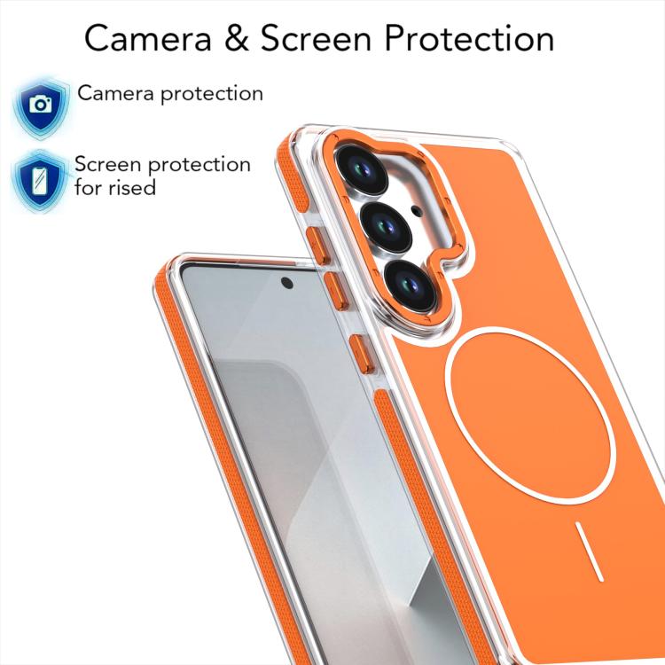 For Samsung Galaxy S26 5G Vibrant Dual-color TPU + Acrylic Magnetic Phone Case