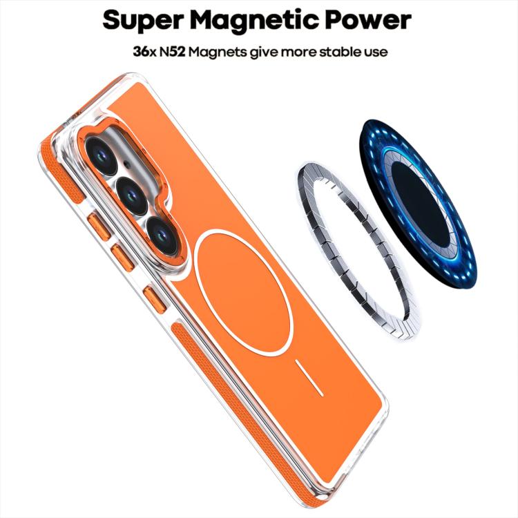 For Samsung Galaxy S26 5G Vibrant Dual-color TPU + Acrylic Magnetic Phone Case