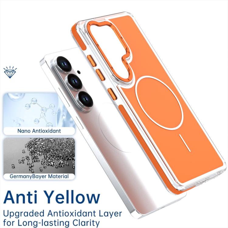 For Samsung Galaxy S26 5G Vibrant Dual-color TPU + Acrylic Magnetic Phone Case