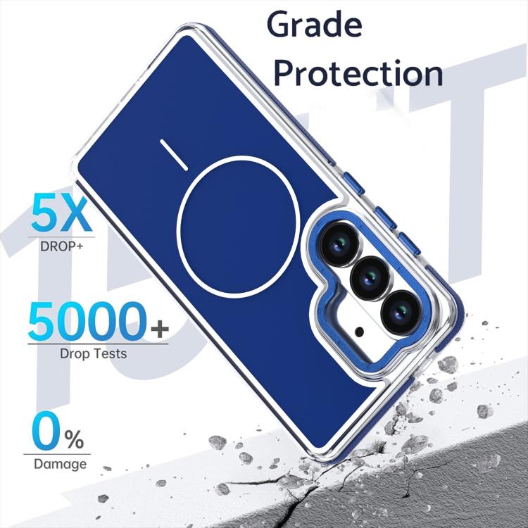 For Samsung Galaxy S26 5G Vibrant Dual-color TPU + Acrylic Magnetic Phone Case