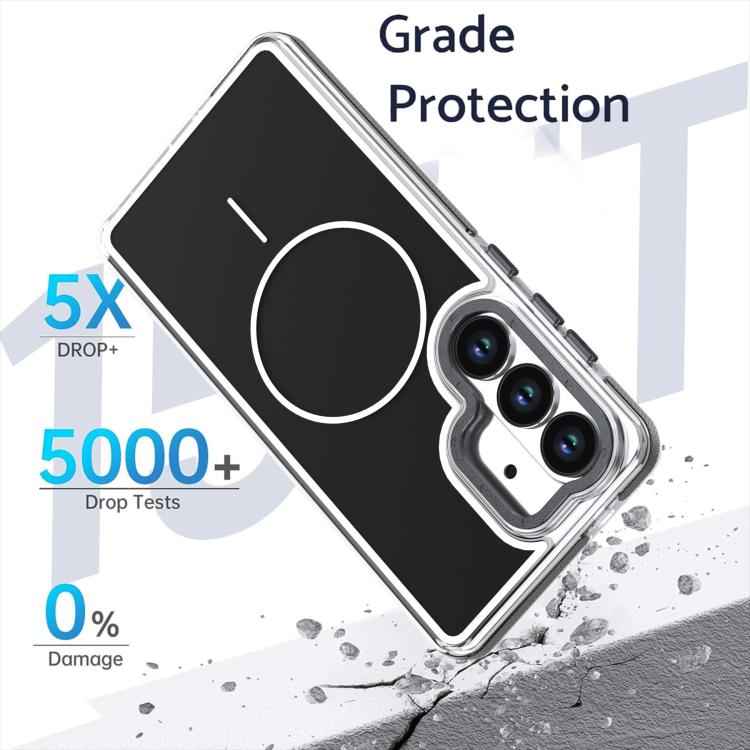 For Samsung Galaxy S26 5G Vibrant Dual-color TPU + Acrylic Magnetic Phone Case