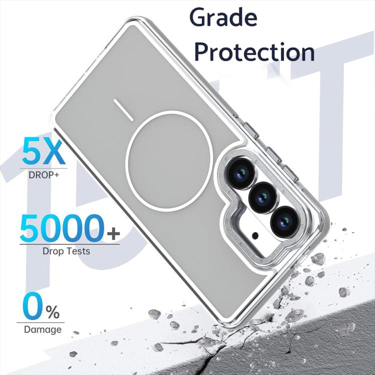 For Samsung Galaxy S26 5G Vibrant Dual-color TPU + Acrylic Magnetic Phone Case