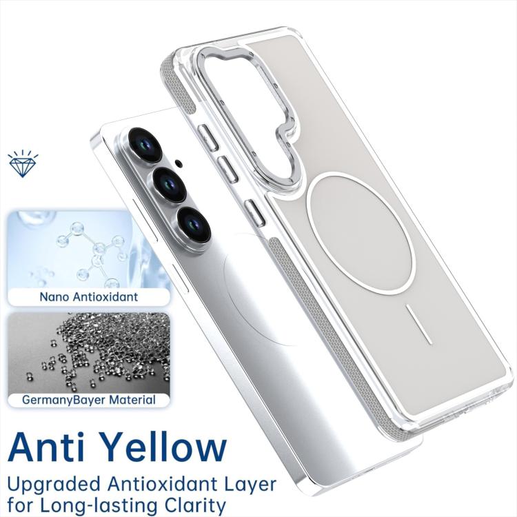For Samsung Galaxy S26 5G Vibrant Dual-color TPU + Acrylic Magnetic Phone Case