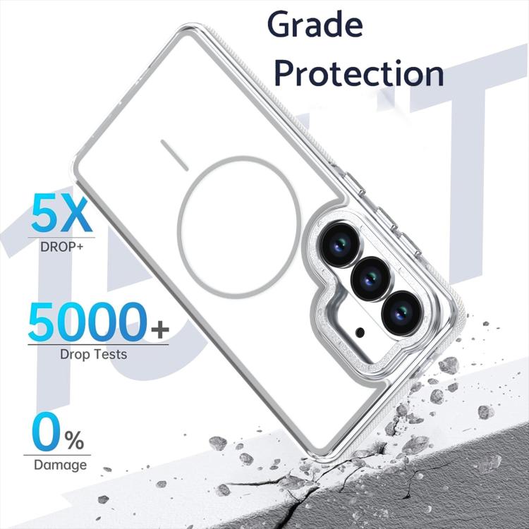 For Samsung Galaxy S26 5G Vibrant Dual-color TPU + Acrylic Magnetic Phone Case